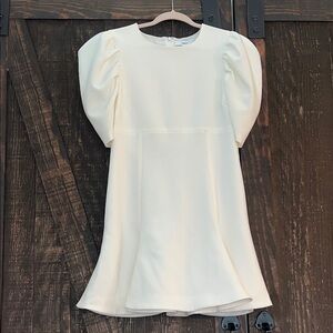 Likely Cream Puff-Sleeve Mini Dress